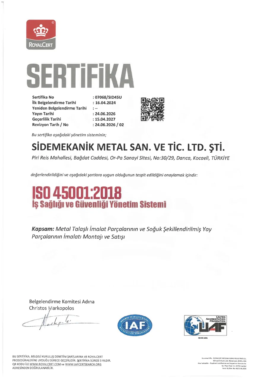 İş Sağlığı ve Güvenliği Yönetim Sistemi